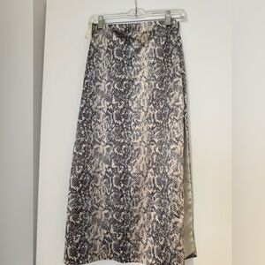 Abercrombie snake print midi skirt